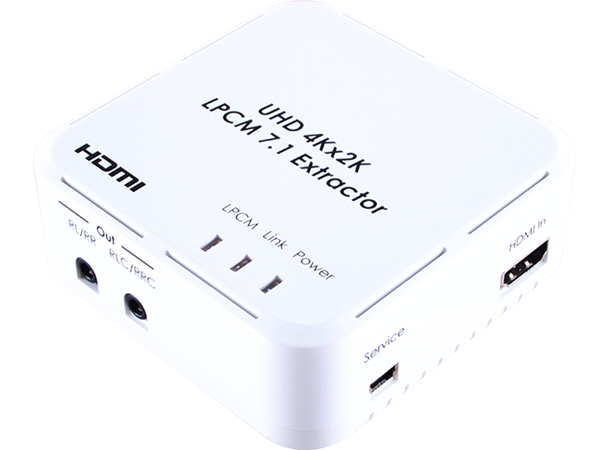 Cypress De-Embedder HDMI 4K 3D 7.1 HDMI til HDMI Analog 7.1 Digital TOSLINK 